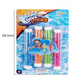 JA08 - JUEGO DE BUCEO PALITOS DE COLORES TRANSPARENTES