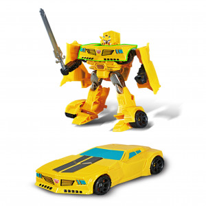 TR02 - ROBOT TRANSFORMABLE EN AUTO AMARILLO