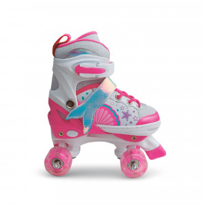 PA06 M - PATÍN 4 RUEDAS EXTENSIBLE TALLE M ROSA