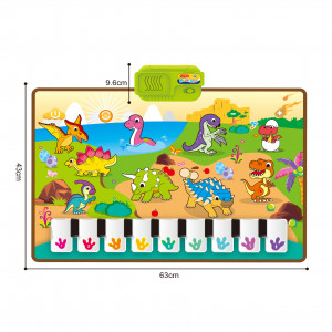 AM02 - ALFOMBRA MUSICAL DE TELA DINOSAURIOS