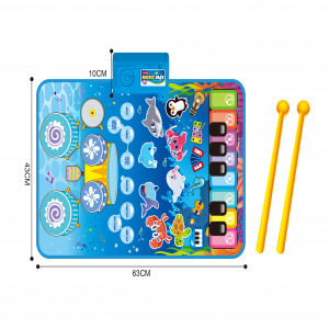 AM13 - ALFOMBRA MUSICAL DE TELA  3 EN 1