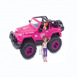 BA61 - COCHE JEEP CON LUZ , SONIDOS Y MUÑECA