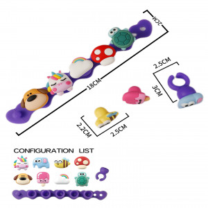 BJ37 - BRAZALETE Y ANILLO CON PINS