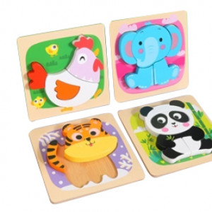 MA60 - ROMPECABEZAS DE MADERA 4 EN 1