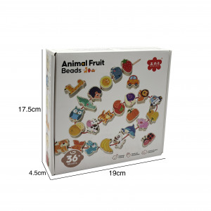 MA61 - CUENTAS DE MADERA  FRUTAS Y ANIMALES