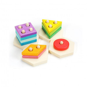 MA81 - JUEGO DE MADERA PARA ENCASTRAR Y APILAR