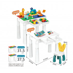 PI90 - SET DE SILLA Y MESA CON BLOQUES DE CONSTRUCCIÓN