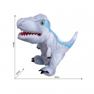 JB23 - PELUCHE TITERE DE MANO DINOSAURIO BLANCO