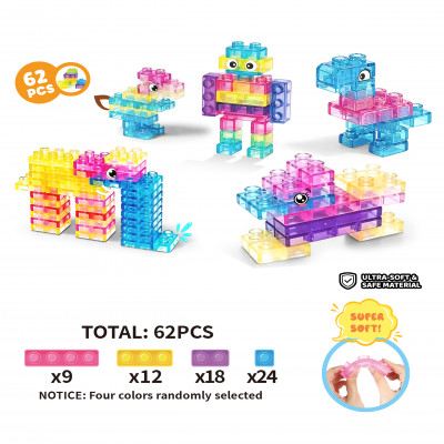 CU41 - BLOQUES DE CONSTRUCCION TRANSLUCIDOS TIPO GOMA SQUISHY